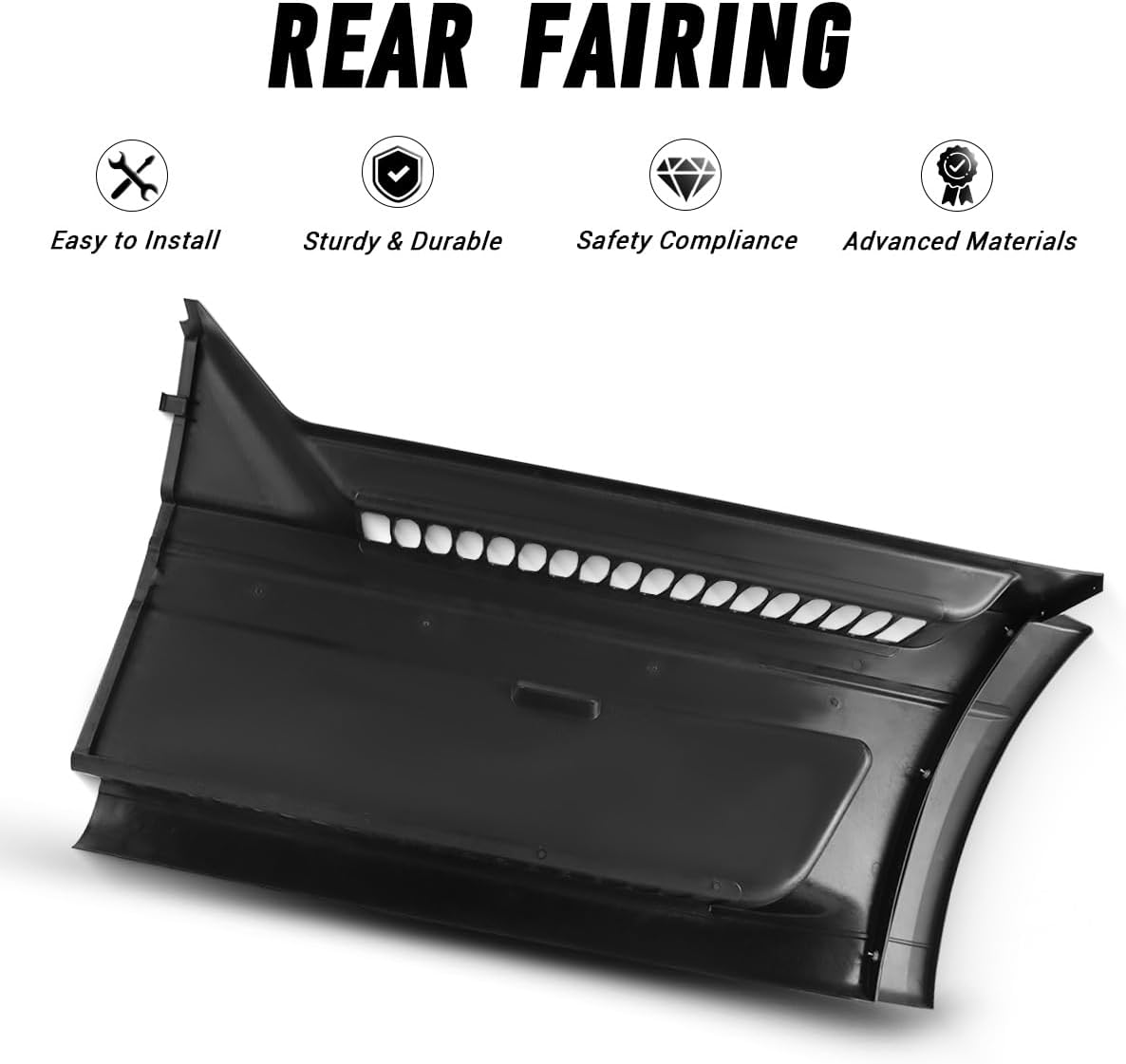 Rear Fairing Skirt Panel with Side Cover for Right Side, Compatible with 1996-2017 Freightliner Century & 2004-2017 Freightliner Columbia