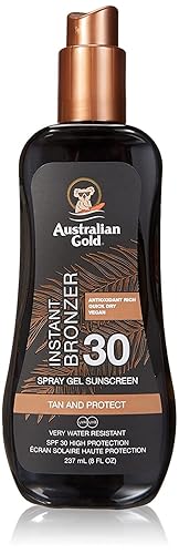 Australian Gold Spf30 Spray Gel con Bronceador 8 oz 80fl oz paquete de 3