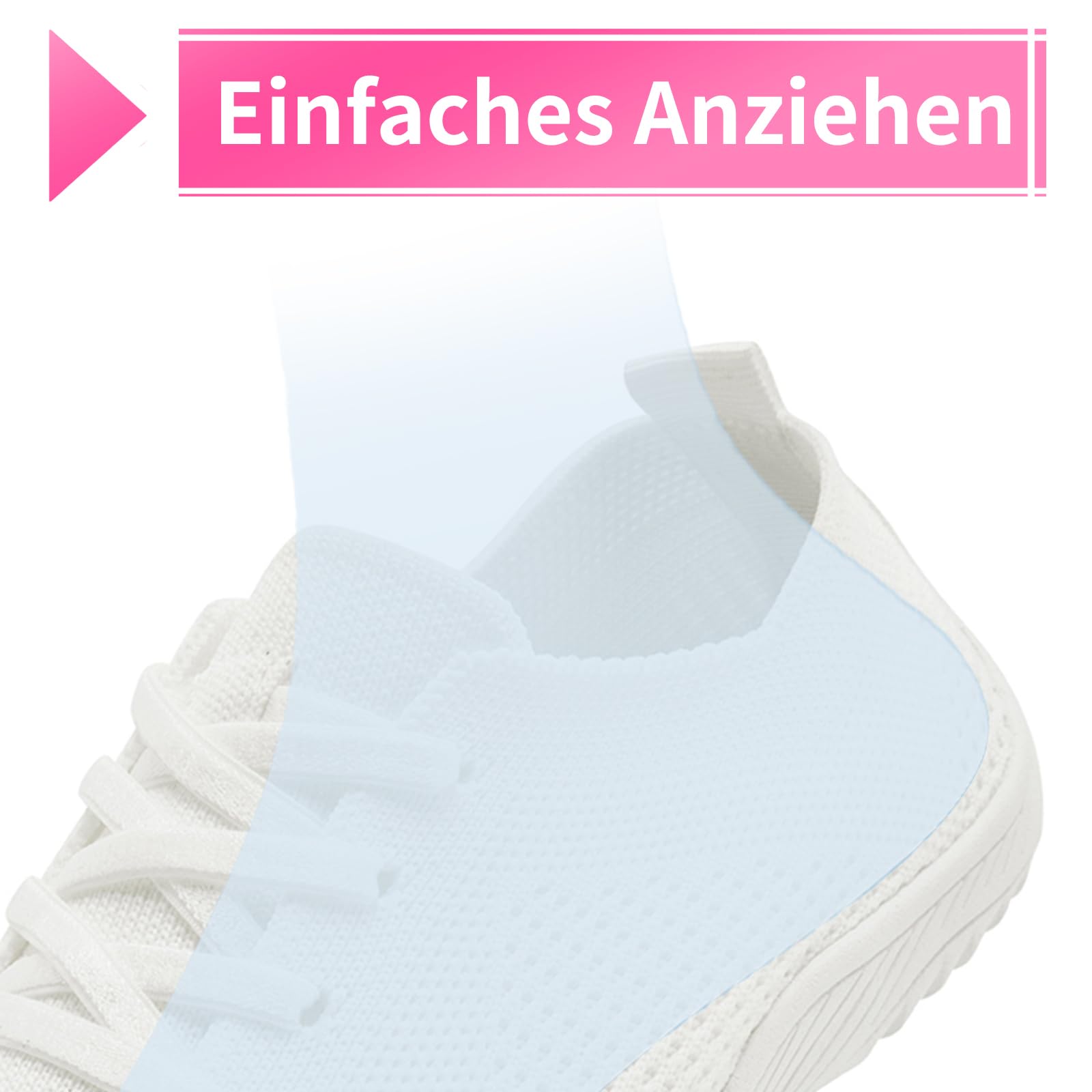 Basket Femme Barefoot Slip on Chaussure Mode et Sport pour Sneakers Running Confortable Sport