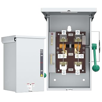 200 A Generator Transfer Switch, 120/240/450 V Manual Double-Throw Switch