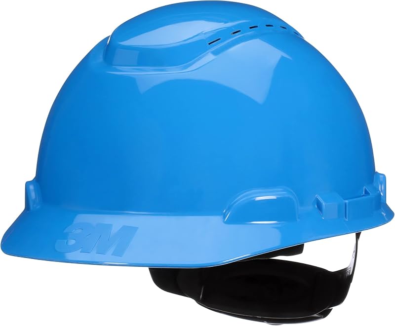 3M Hard Hat SecureFit H-700 Series Cap Style Safety Helmet with Uvicator Sensor, 4-Point Pressure Diffusion Ratchet Suspension