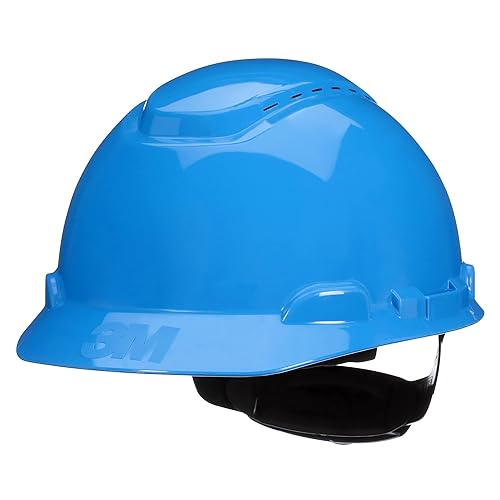 Vista 65 de 3M Hard Hat SecureFit H-713SFR-UV, casco de seguridad estilo gorra sin ventilación con sensor Uvicator, suspensión de trinquete de difusión