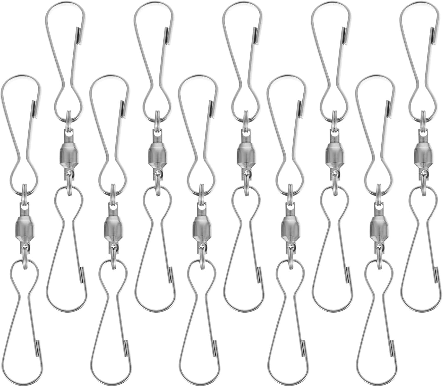 50pcs Rotating Wind Chime Hooks Stainless Steel 360 Degrees Hanging Accessories Decorative