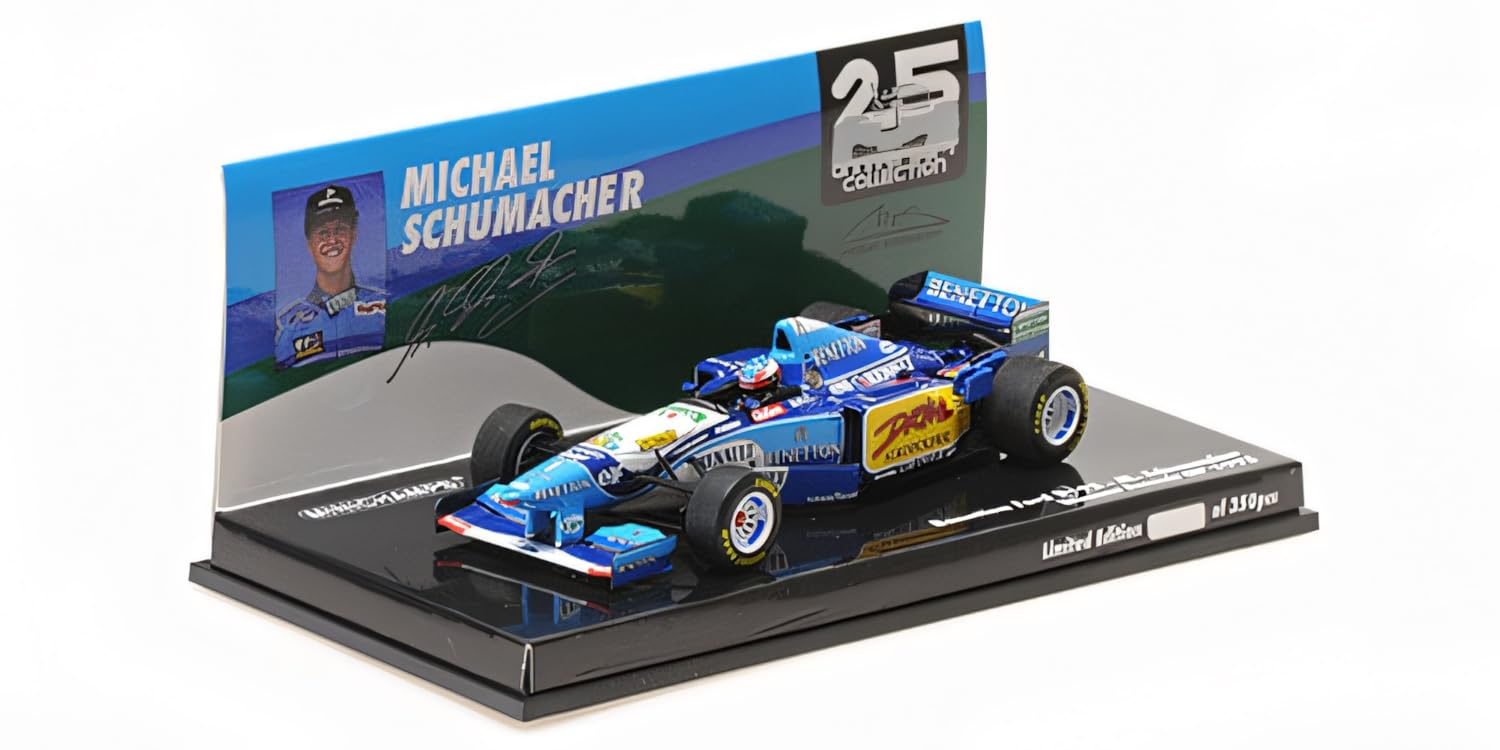 Minichamps 517950701 1:43 Benetton Renault B195-Michael Schumacher-Vincitore GP di Francia 1995 Auto in Miniatura, Multicolore