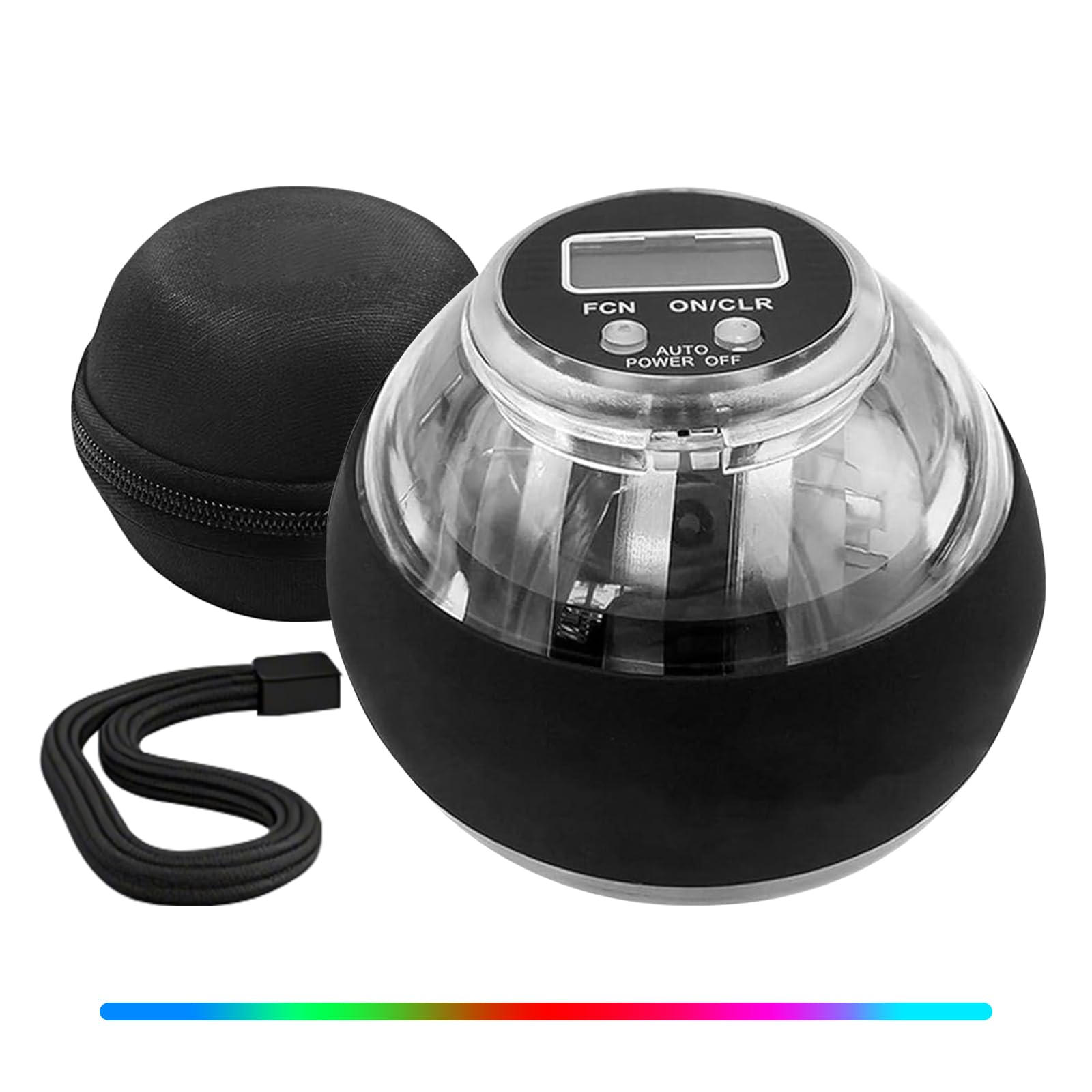 Curaball Hand Exerciser Power Ball Hand Exerciser - Adjustable Resistance for Strengthening Fingers Wrists Arms -Includes Digital Counter