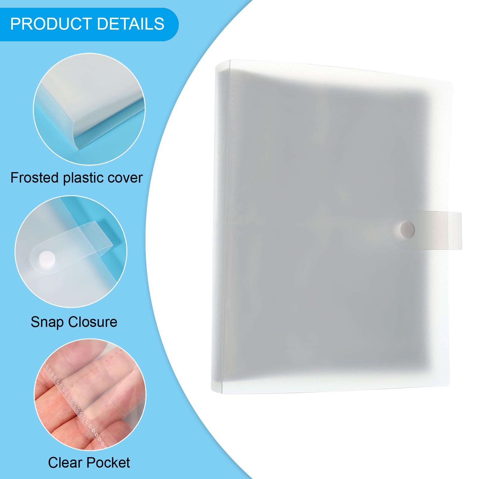 Patikil 3x5 Index Cards Holder - 40 Page, 160 Card Organizer Pouches & Book Binder Sleeve Storage Protector - Image 3