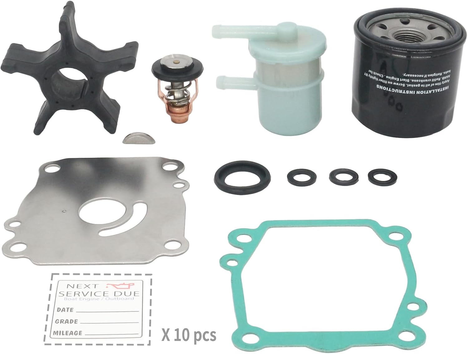 5033541 Water Pump Impeller Repair Kit with Thermostat and Fuel Filter for OMC Johnson Evinrude 4 Stroke 90 115 HP Outboard Motors Replacement 5033721 5032323 Sierra 18-3258