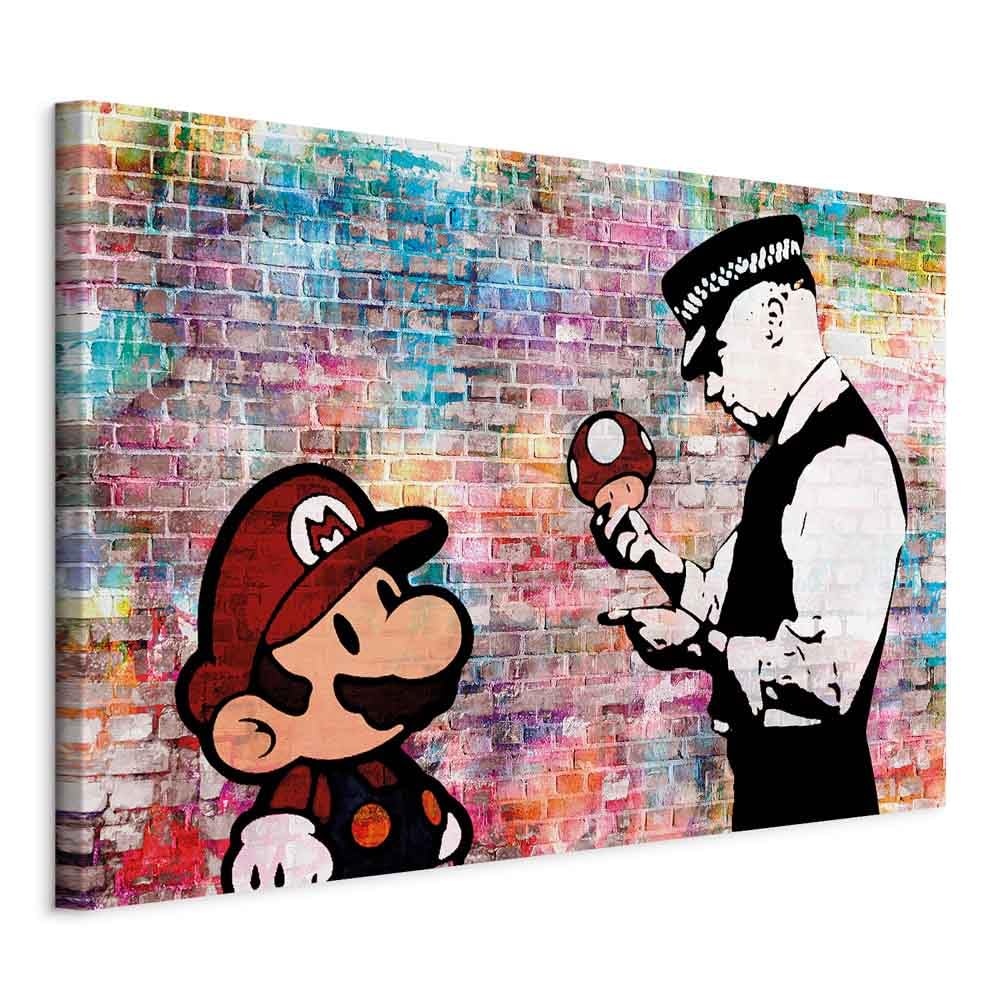 murando - Leinwandbild Street Art Graffiti, 120x80 cm, 1-teilig, Wohnzimmer | Hochwertige Leinwand, sofort aufhängbar, ideal fürs Wohn- oder Schlafzimmer, wasserfest und lichtecht, langlebig, stilvoll