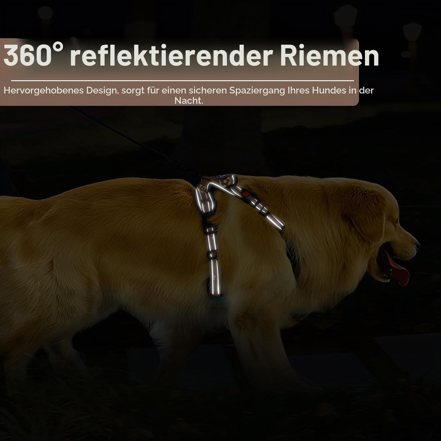 FURRYFECTION Hundegeschirr mittelgroße Hunde, Geschirr Hund ausbruchsicher Antizuggeschirr ohne Zug, Brustgeschirr Dog Harness verstellebare Oxford Medium Hundegeschirre mit Leine | Verstellbare reflektierende Haustierweste, 4 Riemen, gepolsterter Griff u