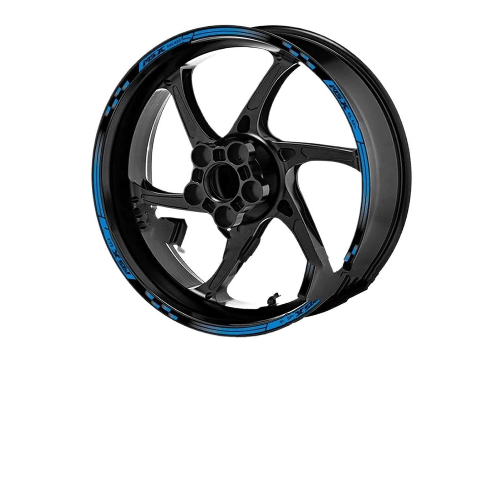 Hub Decals Rim for MSX125 for SF for MSX 125 for Grom Msx125 Motorcycle Reflective Wheel Hub Sticker Rim Decal Stripe Tape Waterproof Stripe Tape(Blue)