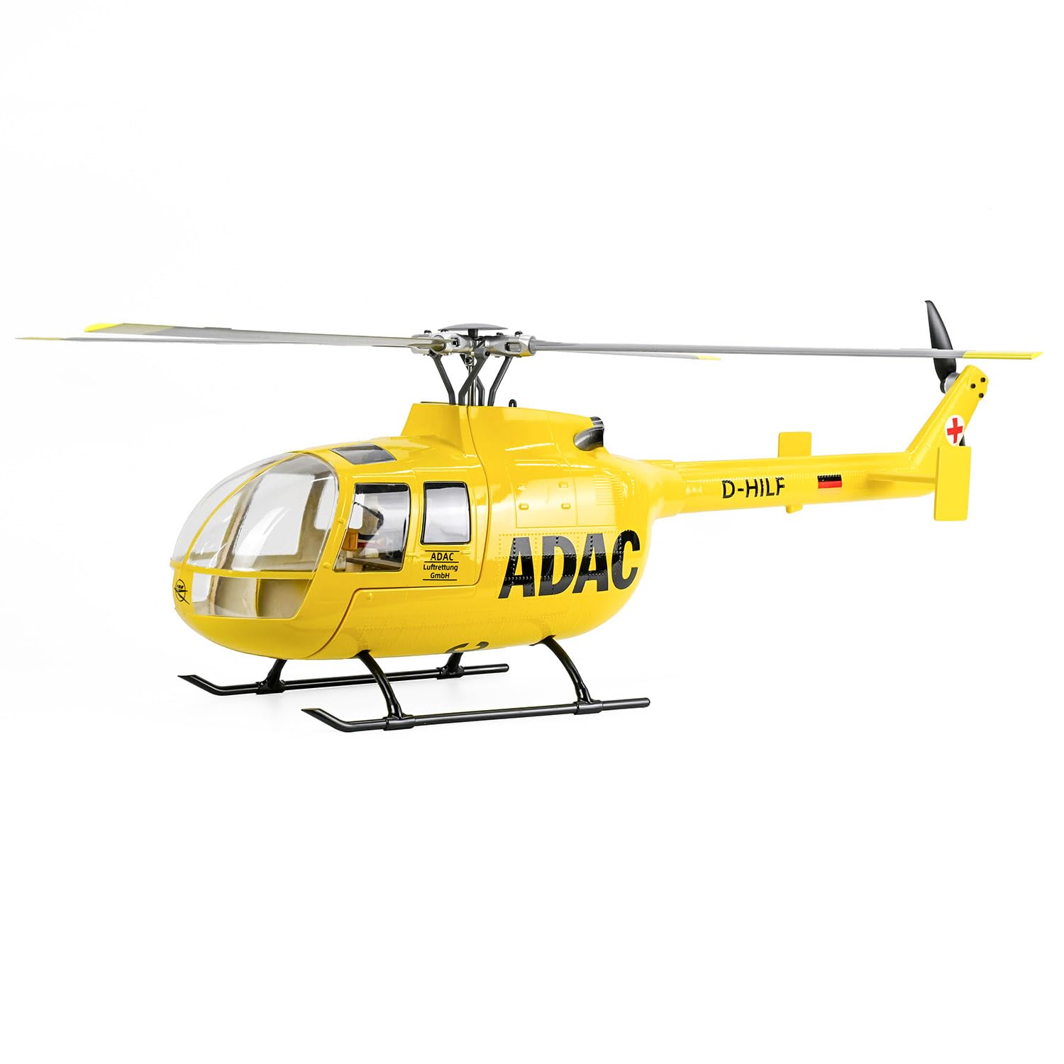 Toucan RC Hobby 470 Class FLYWING BO105 RC Hubschrauber Modell GPS 4 Flügel Rotorkopf One Click Return Bürstenloser Motor RTR I6S Funkbatterie