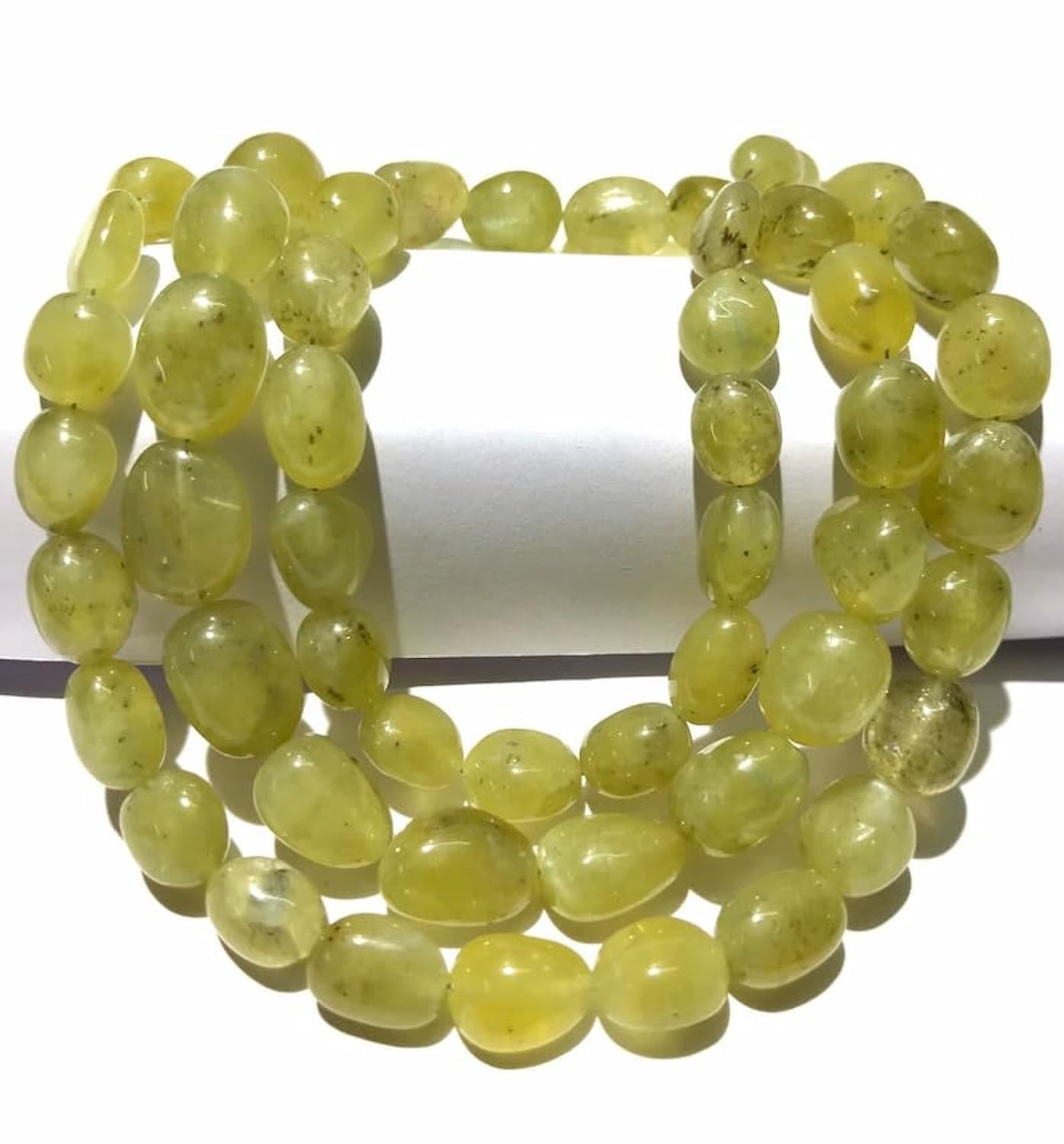 Saphir jaune naturel en perles lisses de 6-10 mm pour création de colliers et bracelets unique