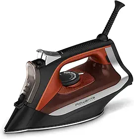 Rowenta Ferro A Vapor Para Roupas, Com Base De Aço Inoxidável, Furos Microvapor, 1700 Watts, Leve, Desligamento Automático, Preto, Dw2360