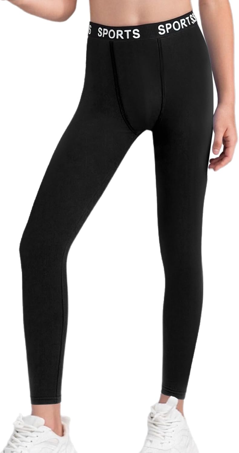 Kids Boys Girls Compression Pants Soccer Athletic Underpants Running Quick Dry Pants Gym Sports Leggings