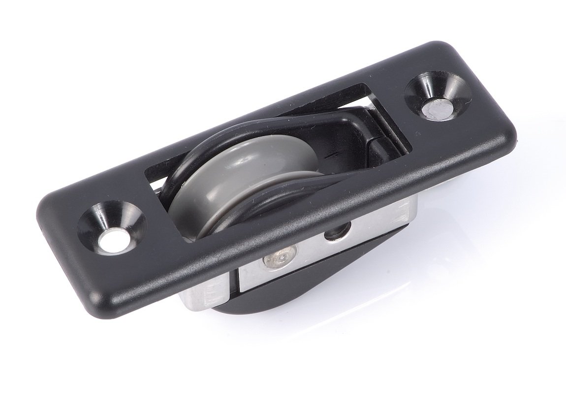 Nautos #92459-Classic line-Single Through Deck with Aluminum SHEAVE- 28 mm sheave-Long Lasting Characteristics.Sailboat Block