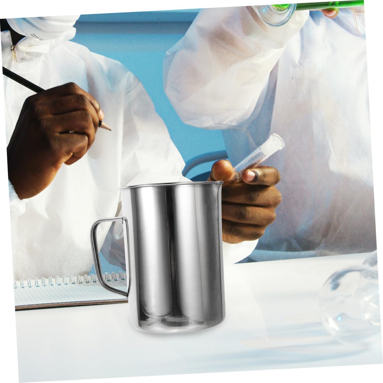 POPETPOP Mesureur Acier Inoxydable avec Échelle Doseur Multipurpose Résistant et pour Usage Domestique et Chimique
