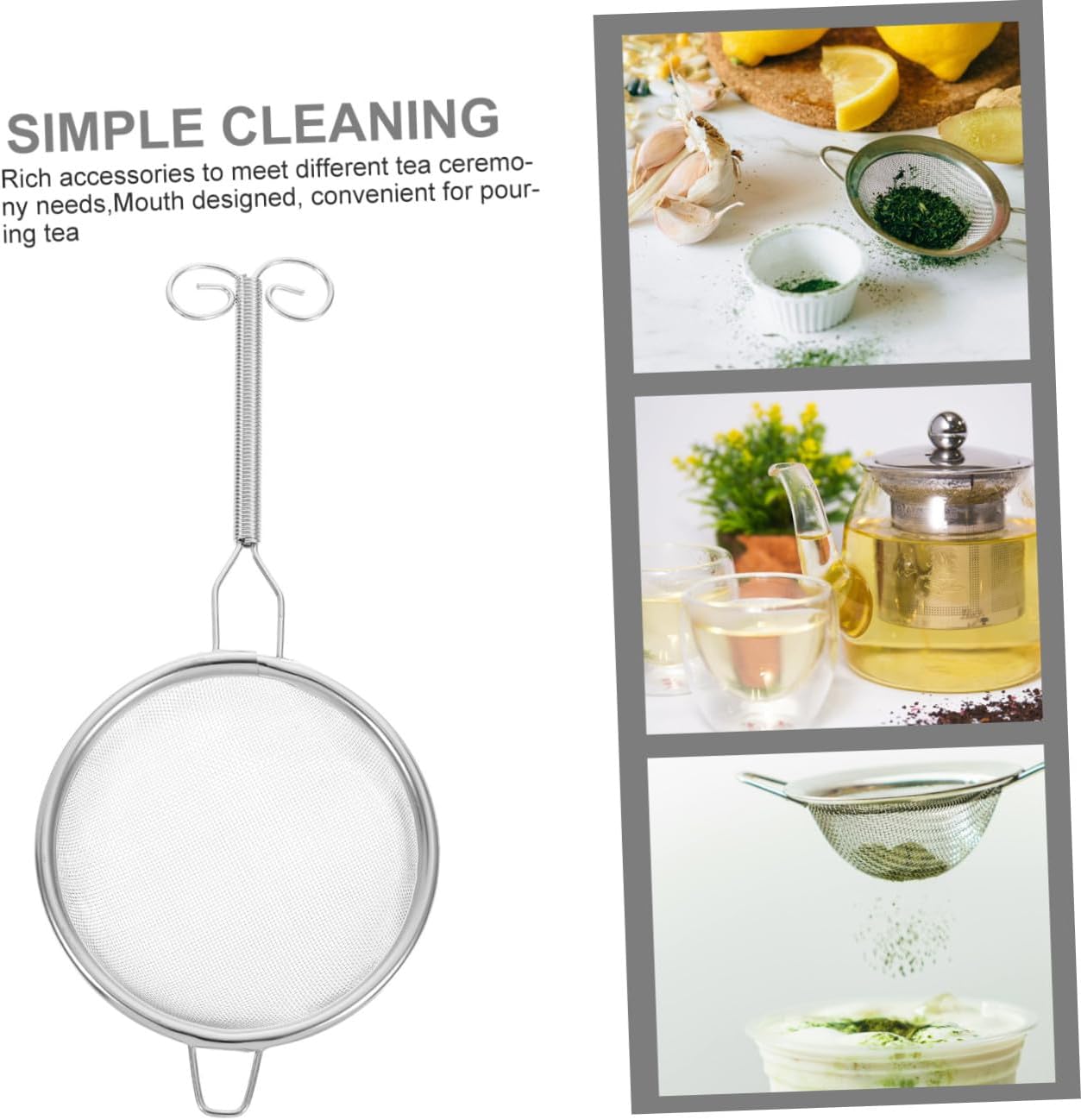 Stainless Steel Fine Mesh Tea Infuser Strainer for Loose Tea