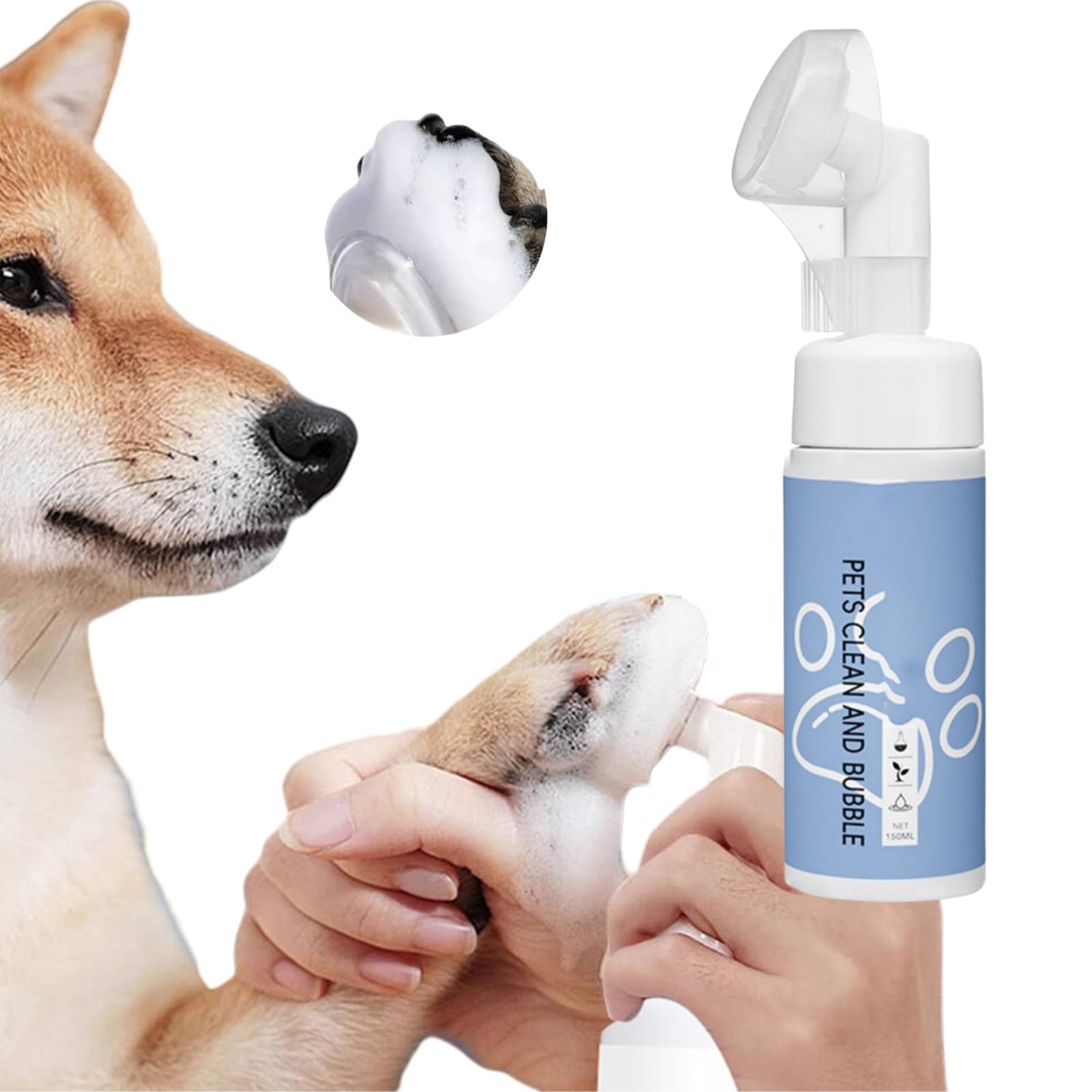 Paw Cleaner for Dogs and Cats, 150ml Foam Dog Paw Cleaner, Dog Paw Cleaner, Shampoo for Foot Cleaning, Foot Cleaning, Dog Care Accessories