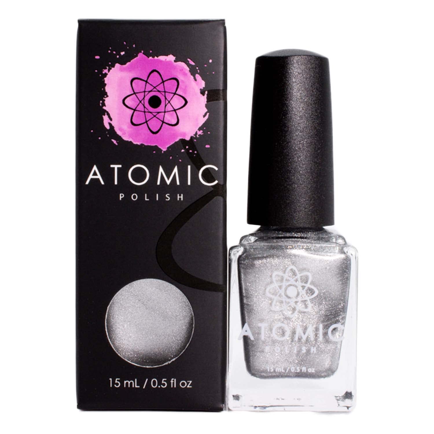Silver Nail Polish - Metallic Glitter Polish - Atomic Polish - Silver (Ag)