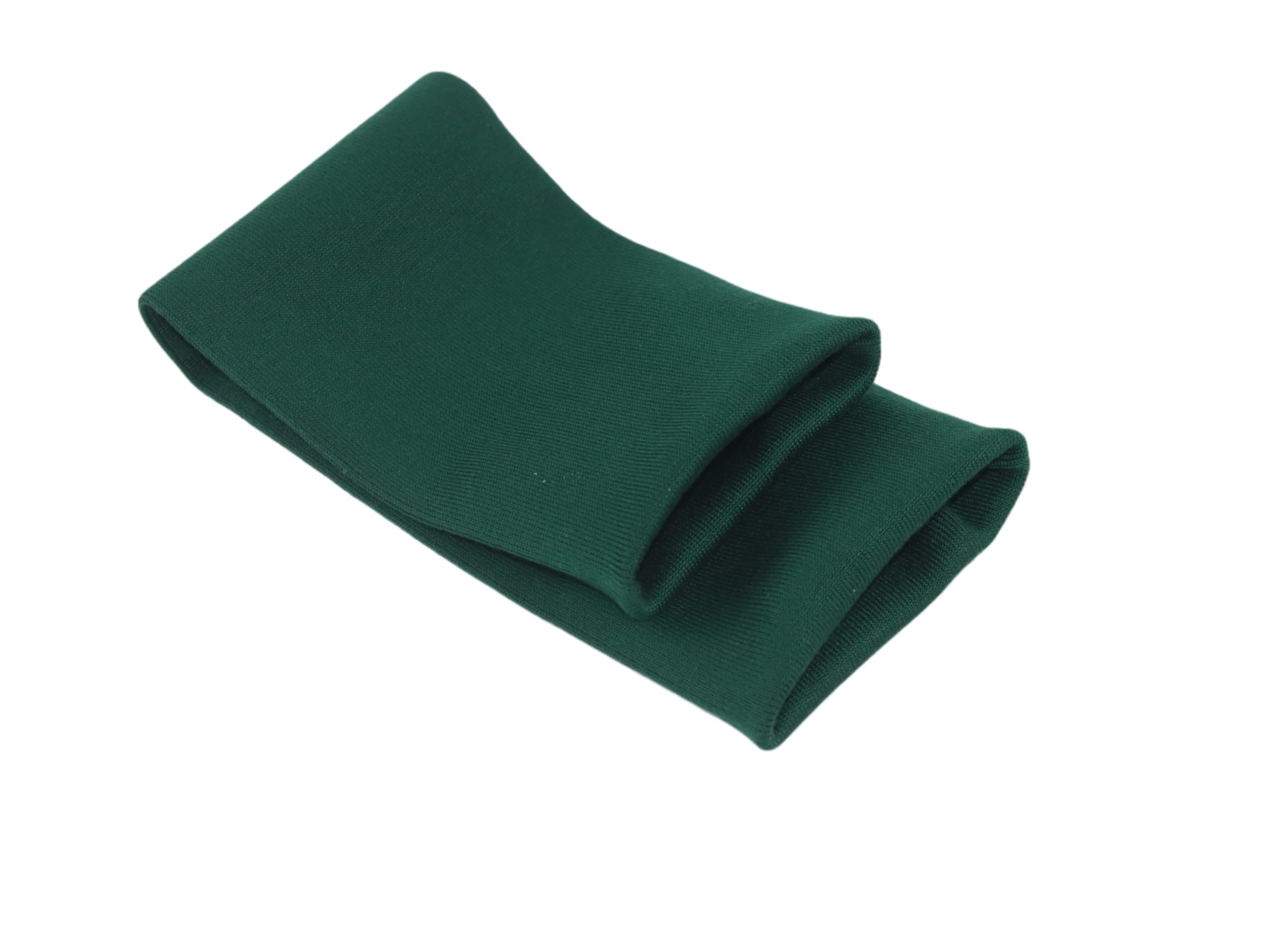 TinaKim Ribbing Knit Fabric, for Waistbands Collar Cuffs Sewing Material (Tubular Dark Green, 16x4in)