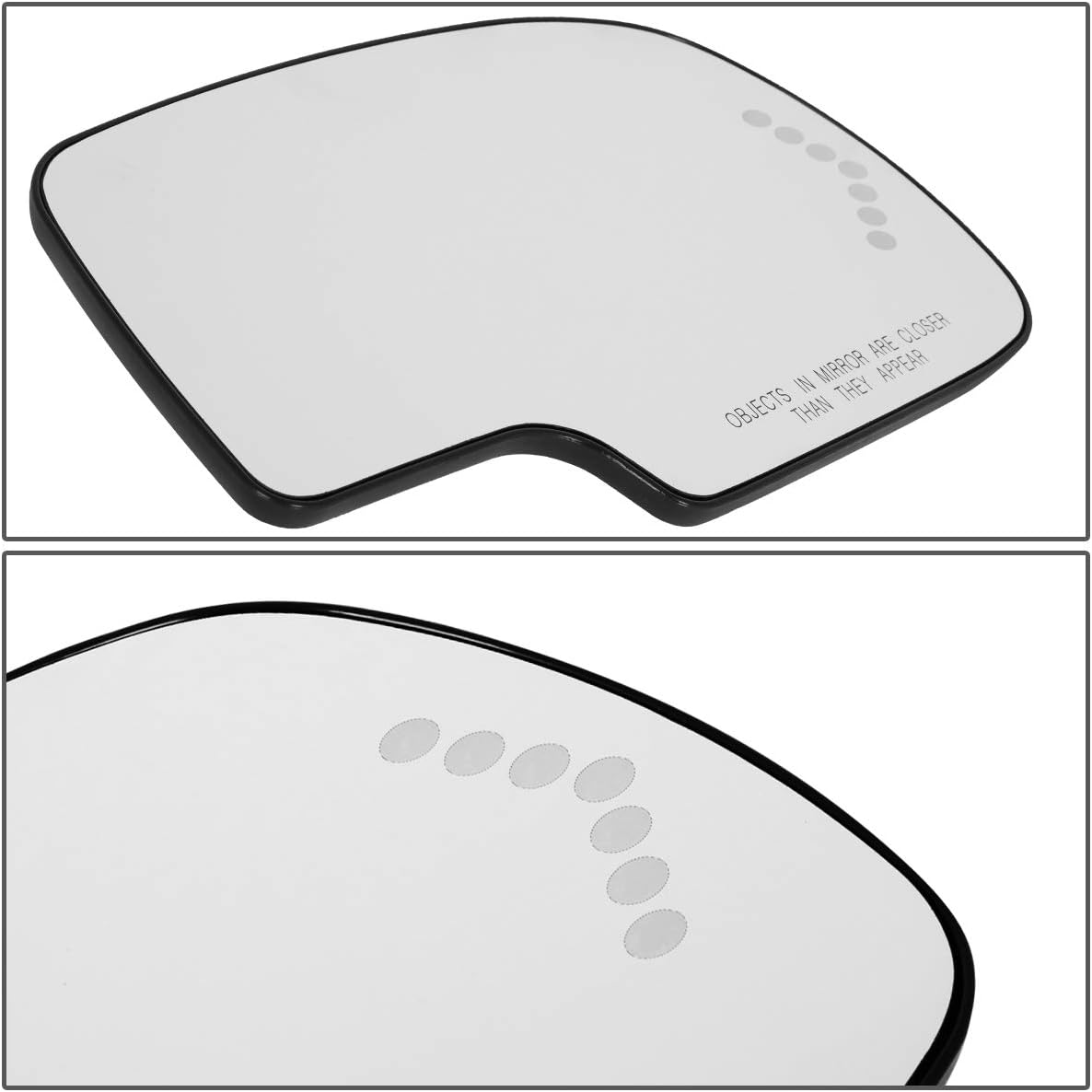 DNA Motoring SMP-056-R Right/Passenger Side Door Rear View Mirror Glass w/Heater+LED Turn Signal