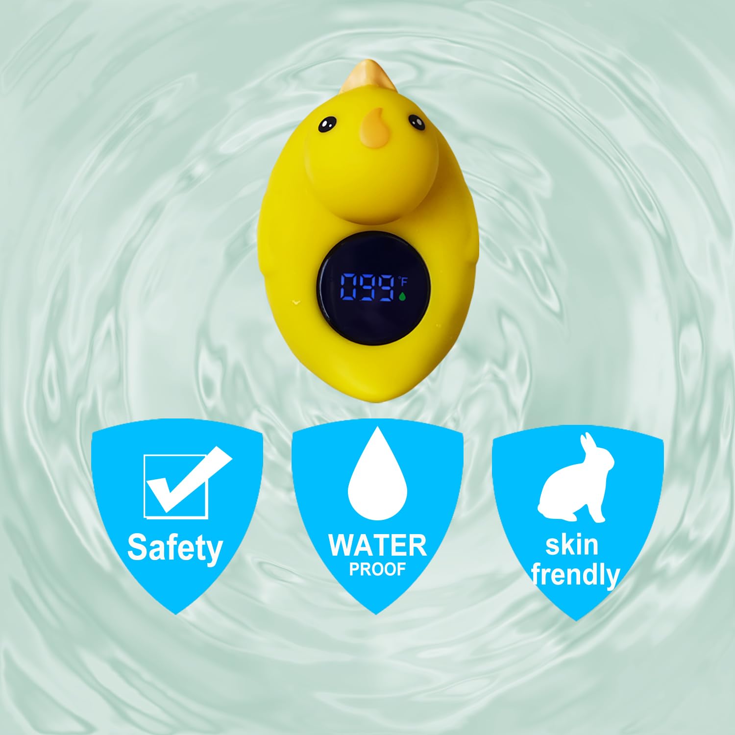 Baby-Badethermometer, präzise Wassertemperaturanzeige, intelligentes und lustiges schwimmendes Enten-Design, umarmt ein glückliches und sicheres Bad, ideal für Eltern und Betreuer