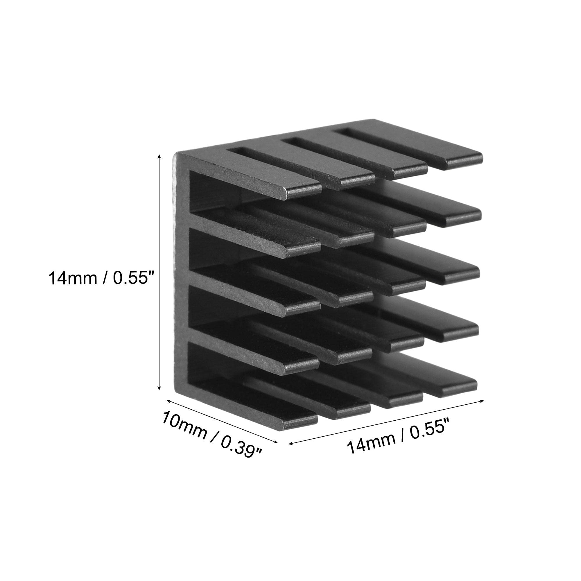 Sourcing Map 5pcs Aluminum Heat Diffuser Heatsink Radiator Cooling Fin