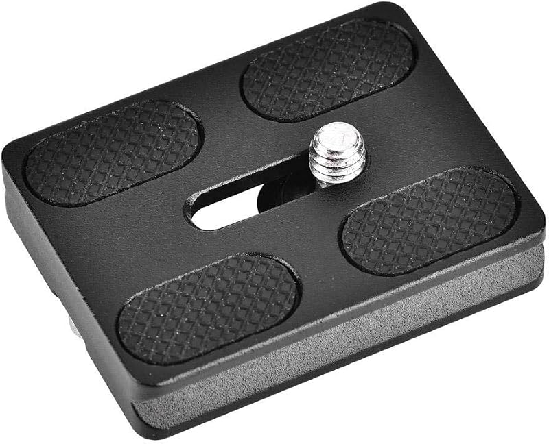 Aluminum Alloy Quick Release Plate with 1/4inch Screw Mount for Arca Benro Monopod Tripod Ball Head SLR Camera, Black(PU50)