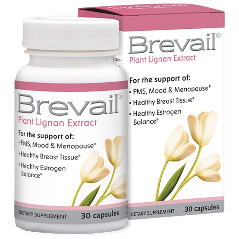 Barlean'sBrevail Women's Health Supplement with Plant Lignan Extract - Non-GMO, Soy-Free, Vegan - 30 Capsules