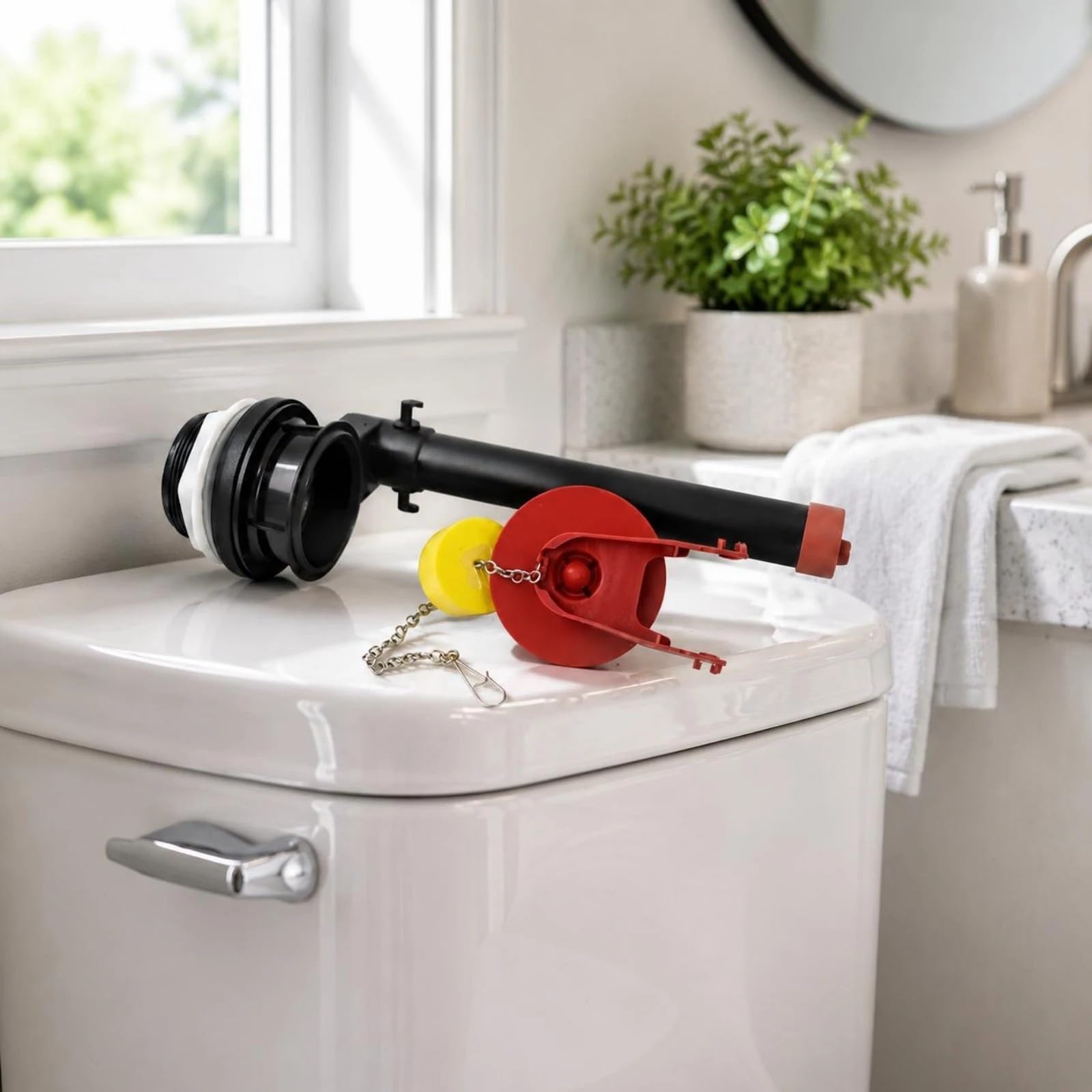Galleggiante Cassetta Wc Kit di montaggio valvola scarico divisa 59 mm | Riparazione WC in due pezzi, installazione semplice