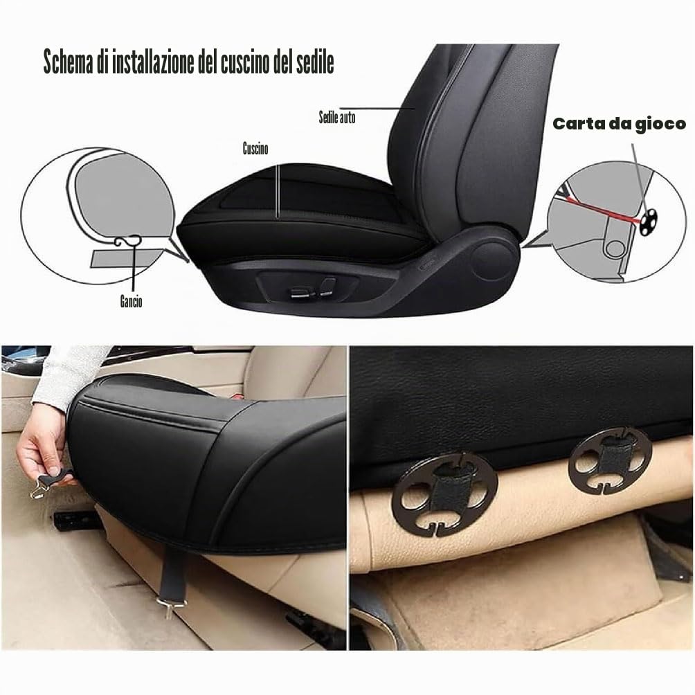 Set Coprisedili Auto per Cupra Formentor 2020-2025, Copri Sedili Impermeabile Copri-Sedile Pelle Coprisedile Anteriori Posteriori Accessori,E/Black-Coffee