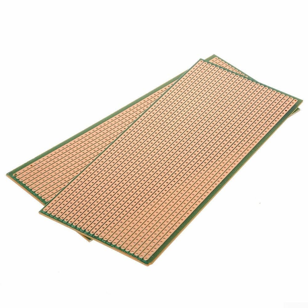 2x Einseitige Kupfer-Leiterplatte – 6,5 X 14,5 Cm, 1,2 Mm Dick, Raster 2,54 Mm, Ungeschnitten