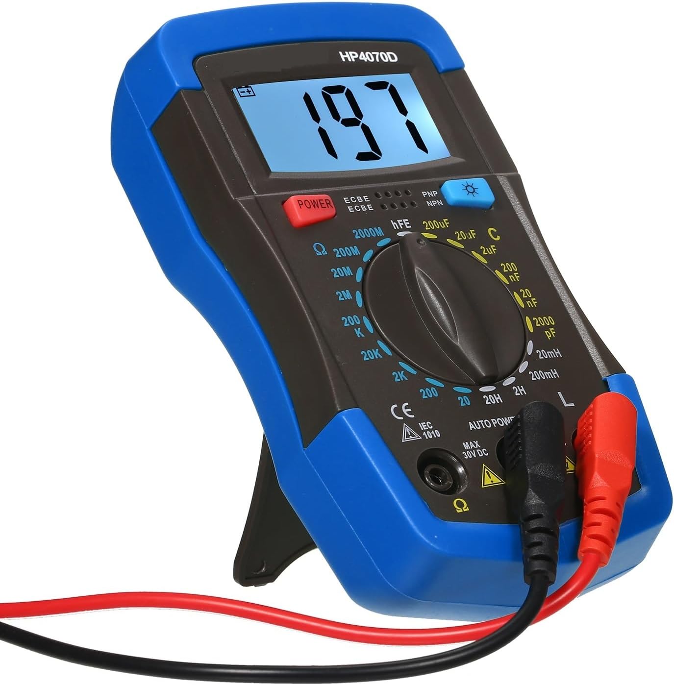 HP4070D Digital Multimeter LCR Tester Resistance Capacitance Inductance Transistor Testing Handheld Universal Meter for Electrical Testing