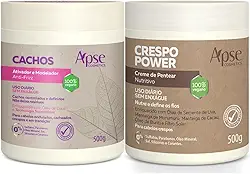 Ativador Modelador de Cachos 500g e Creme de Pentear Crespo Power 500g Apse Cosmétics