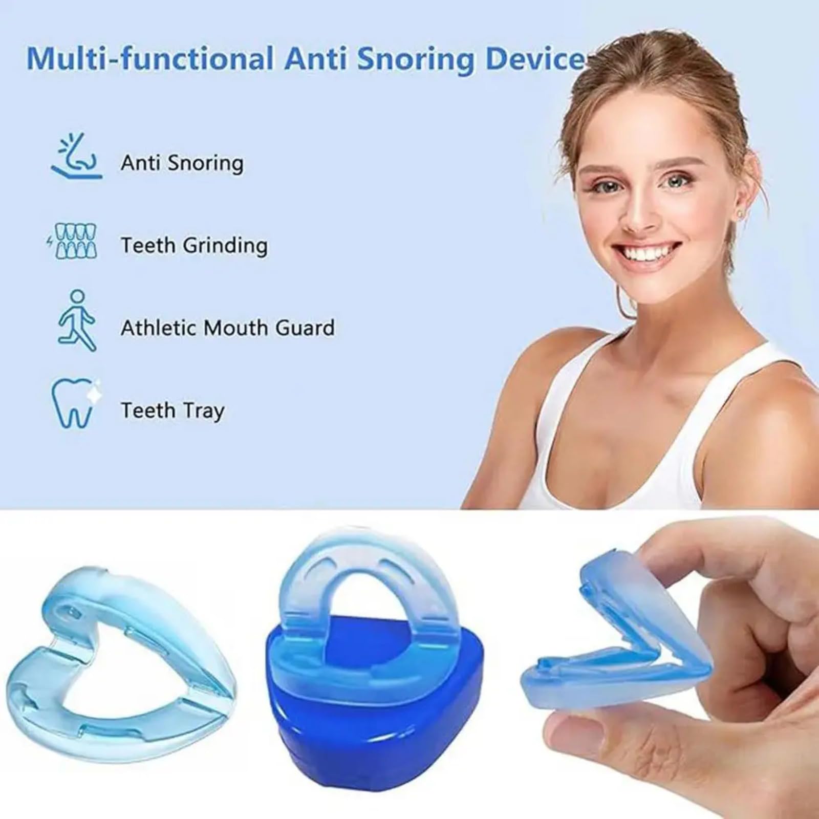 Santavya - Embout buccal Universel Silencieux anti-ronflement, Orthese Anti Ronflement Confortable et Efficace, Dites Adieu au Ronflement (1pcs)
