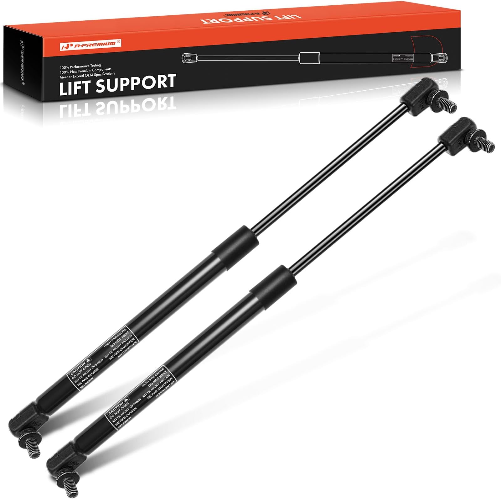A-Premium Tailgate Rear Trunk Lift Supports Shock Struts Replacement for Honda Civic del Sol 1993-1997 Coupe 2-PC Set
