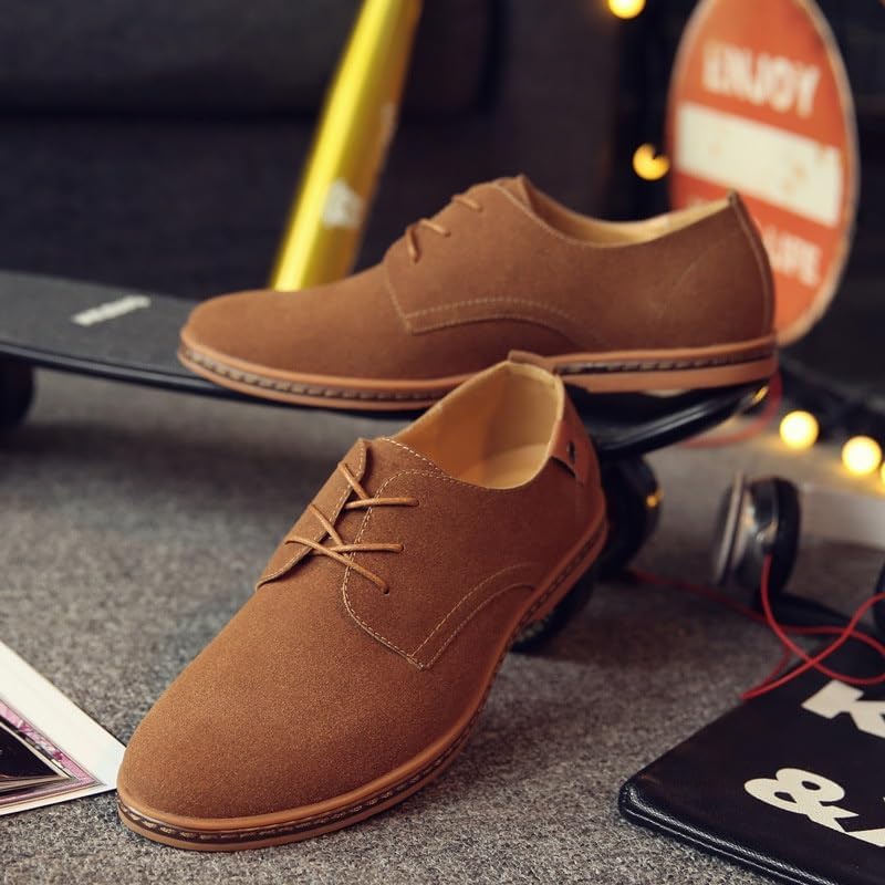 HBJWOV Men's Leather Shoes Casual Commuting Versatile