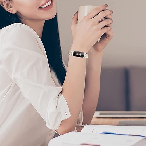 Miniatura 6 de Paquete de 3 bandas elásticas de nailon compatibles con Fitbit Inspire 3  Inspire 2  Inspire HRInspire, correa deportiva de repuesto ajustable de