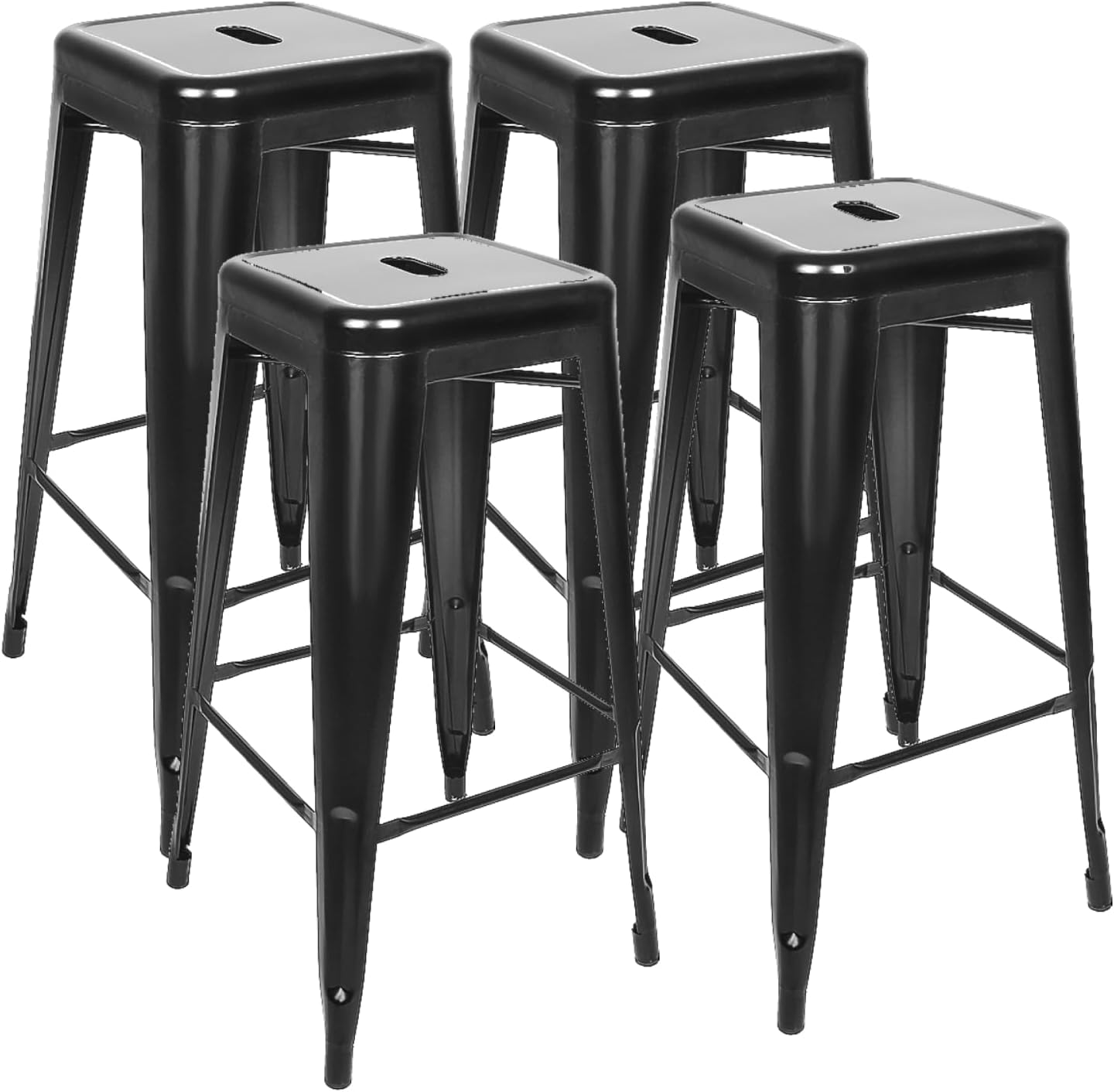 WOHLLEBEN 24 Inch/30 Inch Metal Bar Stools Set Counter