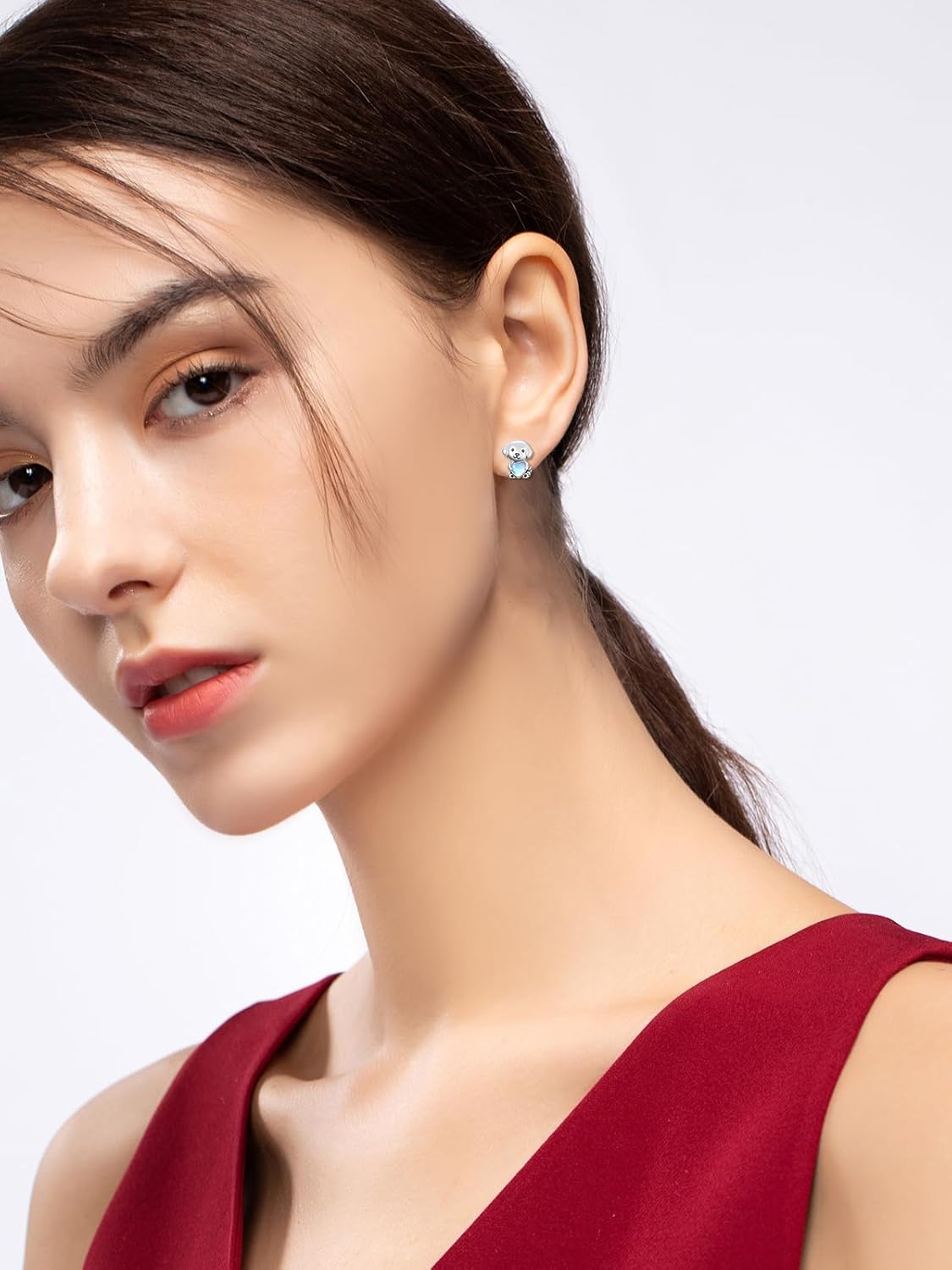 Dorunmo Dragon/Sea Turtle/Dog/Celtic Knot Stud Earrings 925 Sterling Silver Hypoallergenic Animal Stud Earrings Jewelry Gifts for Women