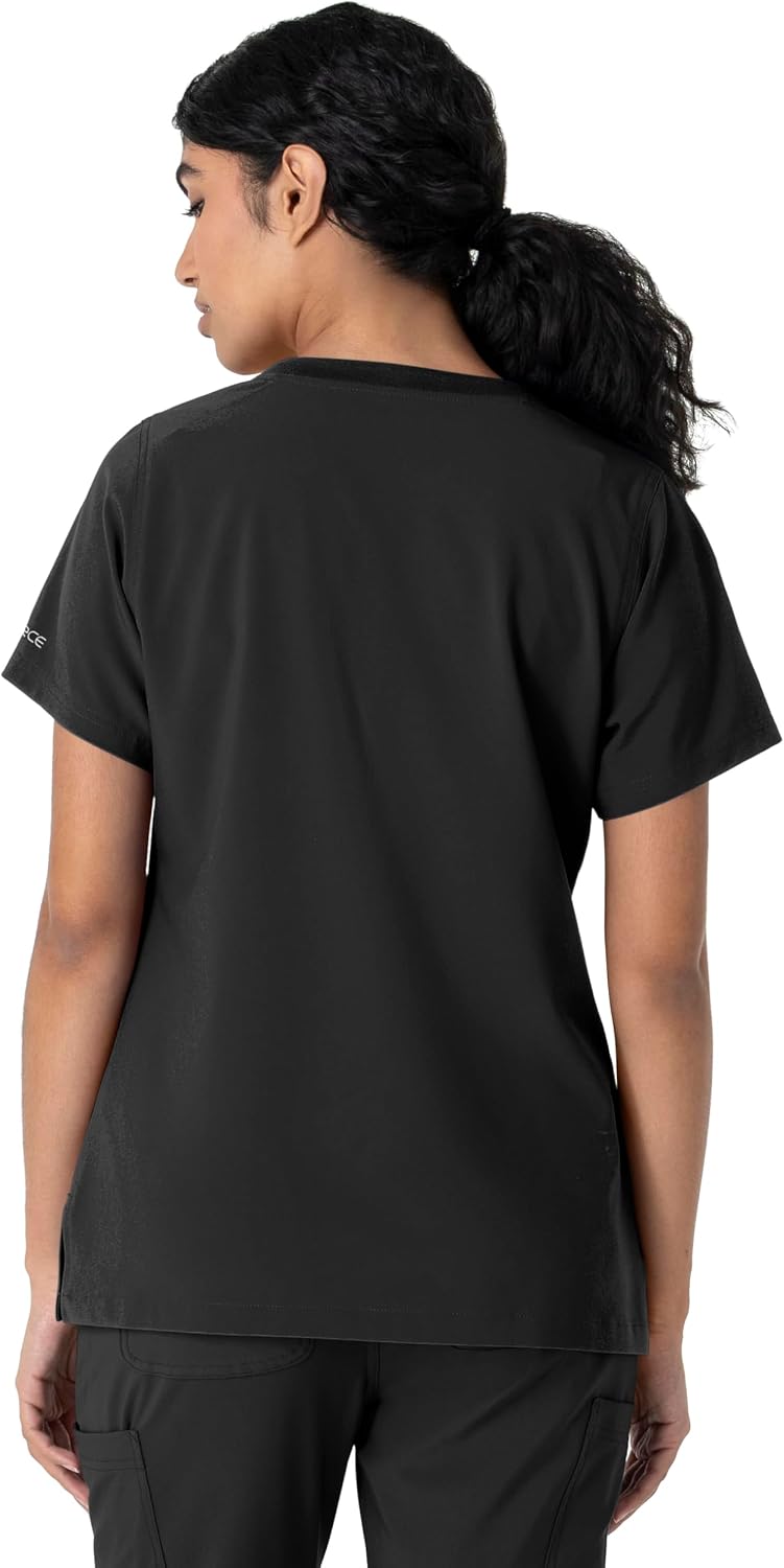 Carhartt Scrubs for Women Force Cross-Flex Crew Neck Tops with 1 Pocket