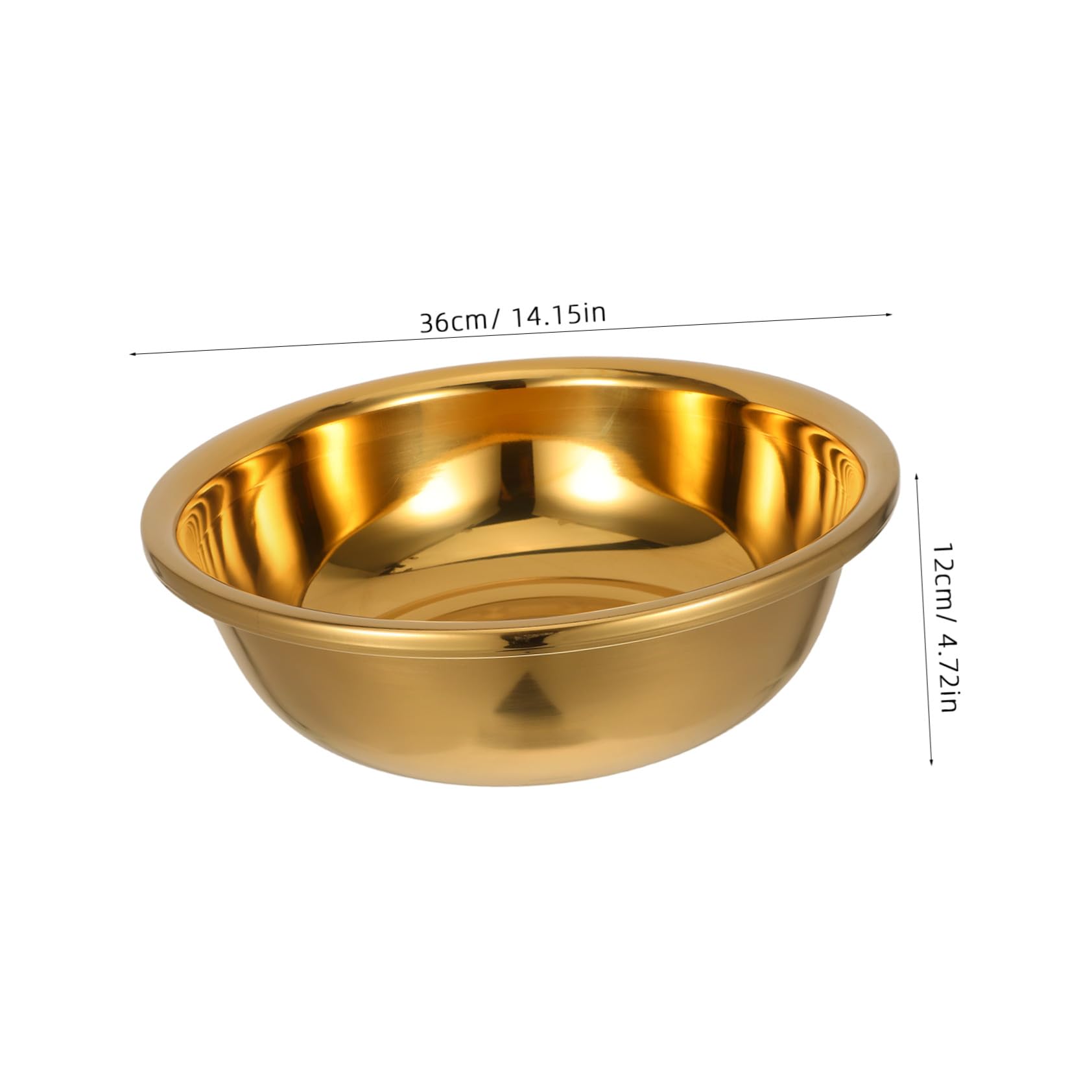 COLLBATH Acier Inoxydable Bol Fond Plat Antidérapant, Grand Format, Épais