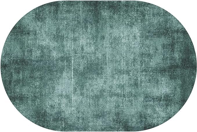 Tapis ovale antidérapant à poils courts sécurisé pour cuisine et salle à manger