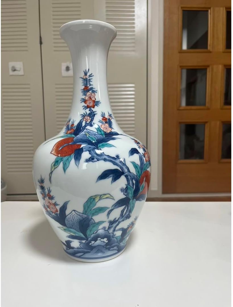 色鍋島 岳山窯 花瓶 購入 柴田岳山】色鍋島の伝統 日本の名窯 伊万里