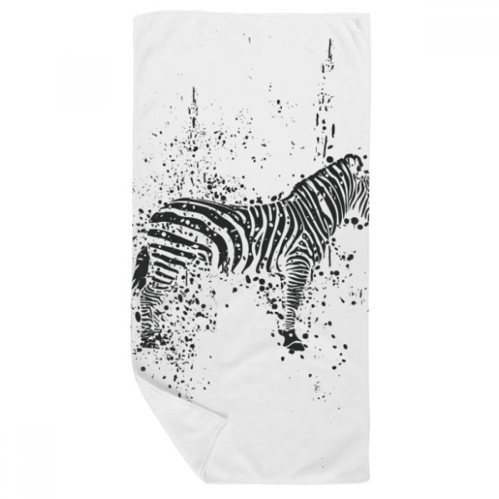 Serviette de bain zèbre mexicain noir et blanc en coton doux pour la douche 35x70cm