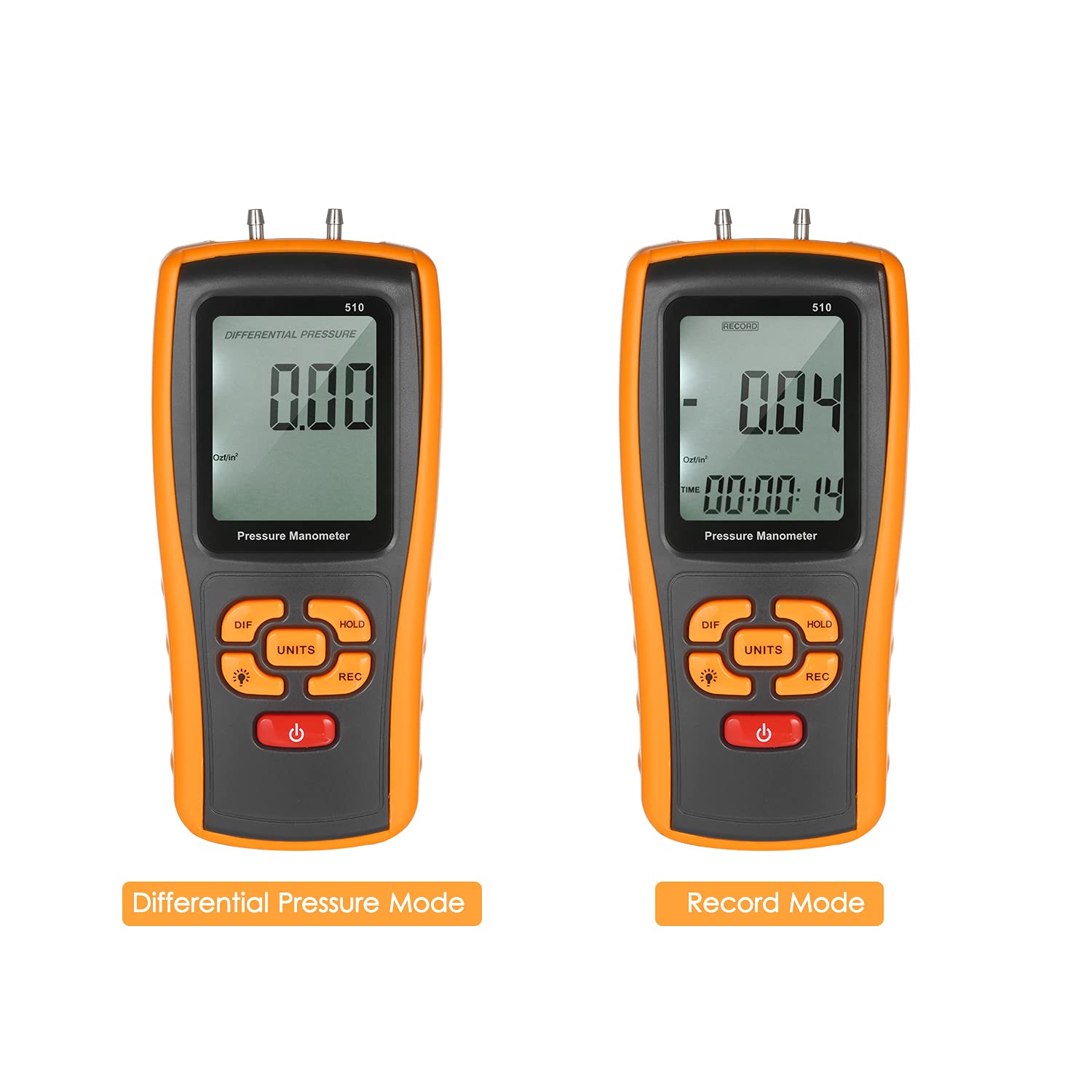 Manómetro digital de precisión ± 10 kPa, medidor de presión diferencial, micromanómetro para válvulas de gas, interruptores de presión, sistema HVAC al vacío, horno, caldera, calentador de agua, aire