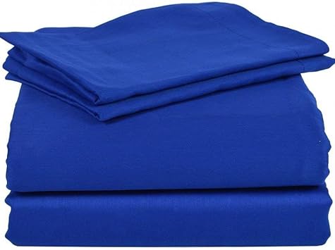 100% Organic Cotton Sheet Set, 500 Thread Count - GOTS Certified 15 Deep Pockets - Easy Fit - Wrinkle Free -Breathable & Cooling SheetsRoyal Blue/King