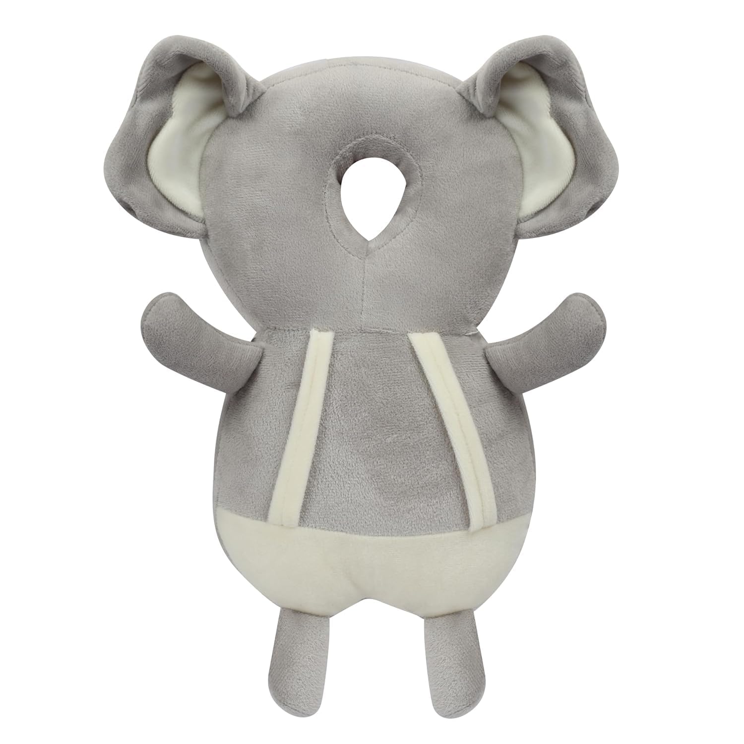 PBRJ Baby Head Protector Cushion with Adjustable Straps, Bee-Shaped Plush Soft Baby Safety Helmet for Crawling & Walking, Lightweight Back Protection for Toddlers (Grey Elephant)-image-40