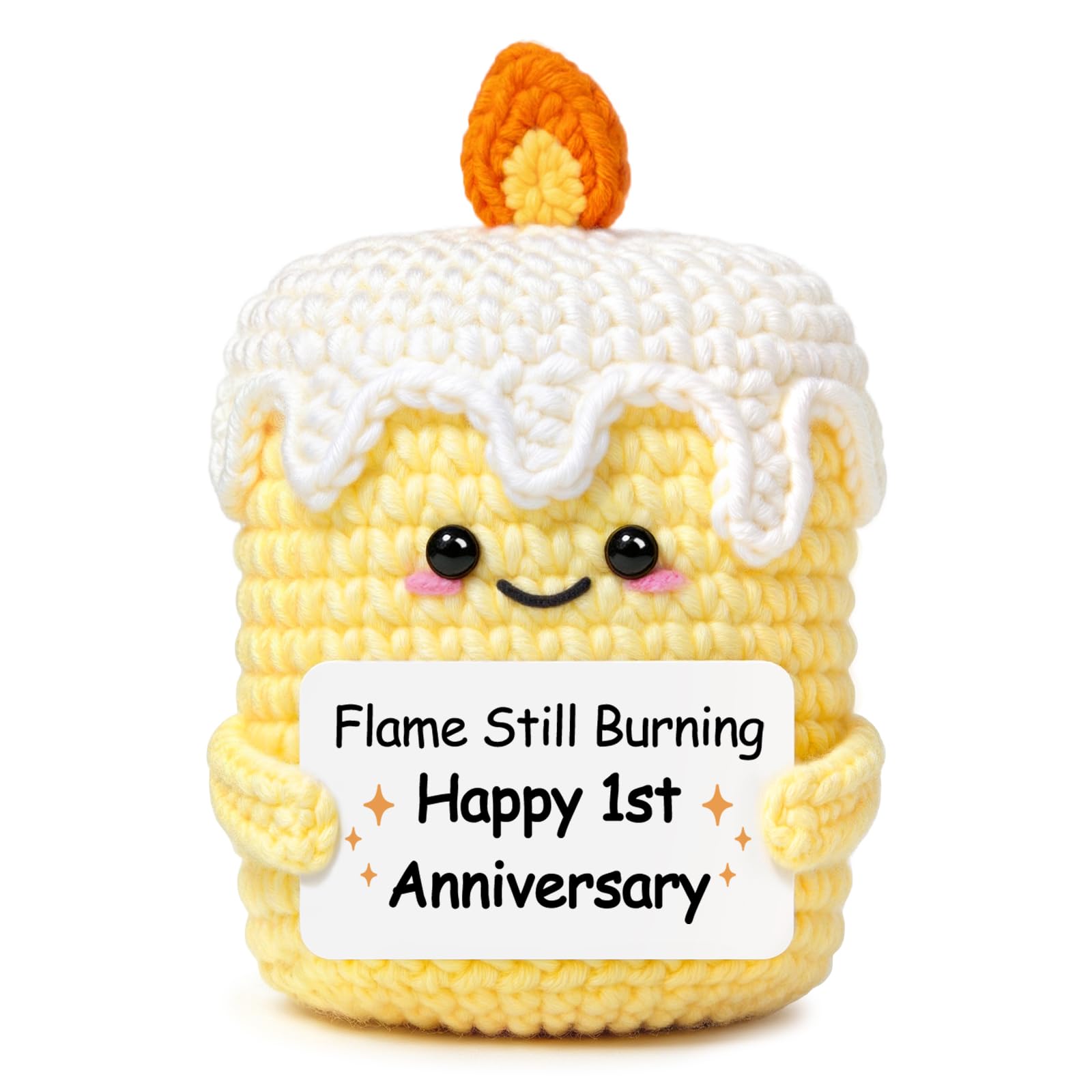 Giftasy Crochet 1st Wedding Anniversary Handmade Gifts for Couple, First Anniversary Keepsake Gift for Her, Him, Wife, Girlfriend, Husband, Boyfriend