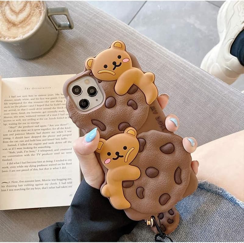 ClickCase for iPhone 15 Pro Max Cute 3D Case with Charm String Funny Cartoon Cases Shockproof Liquid Silicone Back Case for iPhone 15 Pro Max Case Back Cover for Girls/Women (Bear Cookie) (B0DDJKSY78) Amazon Price History, Amazon Price Tracker